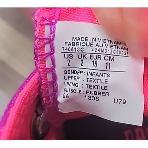 Converse Chuck‎ Taylor Purple Cactu & Pink Baby Shoes Size 2 w/ Box NEW - Picture 12 of 13